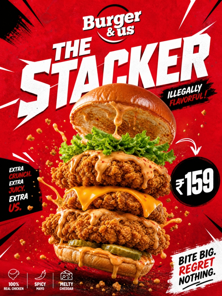 Burger Stacker Poster