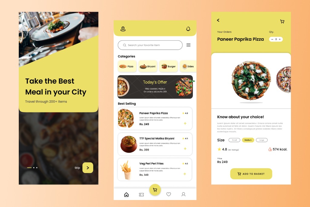 Food App UI Mockup